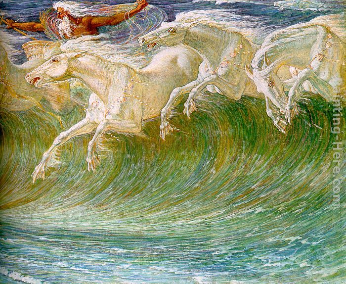 Walter Crane The Horses of Neptune [detail 1] painting anysize 50% off